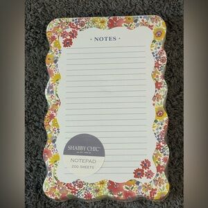 NWT Shabby Chic 200 sheet notepad